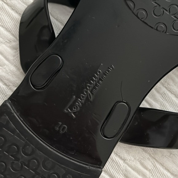 Ferragamo Black Rubber Sandal - Picture 5 of 5